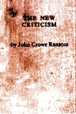 THE NEW CRITICISM