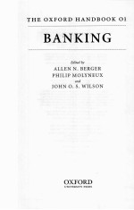 The Oxford Handbook of Banking