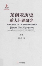 东南亚历史重大问题研究  东南亚历史和文化  从原始社会到19世纪初  上