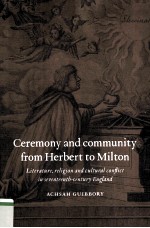 CEREMONY AND COMMUNITY FROM HERBERT TO MILTON Literature