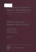 Modern Aspects of Random Matrix Theory Volume 72: AMS Short Course Random Matrices January 6-7