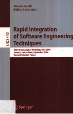 Lecture Notes in Computer Science 4401 Rapid Integration of Software Engineering Techniques Third In