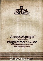 Access Manager TM Productivity Tool Programmer's Guide for the IBM Personal Computer Disk Operating 