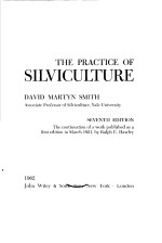 THE PRACTICE OF SILVICULTURE