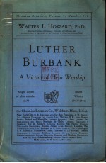 LUTHER BURBANK A VICTIM OF HERO WORSHIP