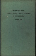 PROCEEDINGS OF THE FOURTH INTERNATIONAL CONGRESS OF BIOCHEMISTRY VOLUME Ⅹ