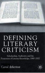 Defining Literary Criticism Scholarship