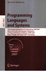 Lecture Notes in Computer Science 4421 Programming Languages and Systems 16th European Symposium on 