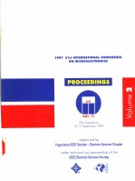 1997 21st INTERNATIONAL CONFERENCE ON MICROELECTRONICS PROCEEDINGS VOLUME 2