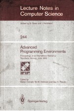 Lecture Notes in Computer Science 244 Advanced Programming Environments