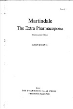 MARTINDALE THE EXTRA PHARMACOPOEIA  TWENTY-SIXTH EDITION