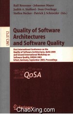 Lecture Notes in Computer Science 3712 Quality of Software Architectures and Software Quality First 