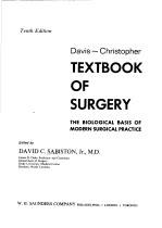 DAVIS-CHRISTOPHER TEXTBOOK OF SURGERY THE BIOLOGICAL BASIS OF MODERN SURGICAL PRACTICE  TENTH EDITIO