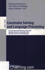 Lecture Notes in Aetificial Intelligence 3438 Constraint Solving and Language Processing First Inter