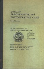 MANUAL OF PREOPERATIVE AND POSTOPERATIVE CARE  SECOND EDITION