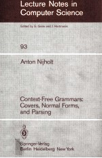 Lecture Notes in Computer Science 93 Context-Free Grammars:Covers