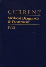 CURRENT MEDICAL DIAGNOSIS AND TREATMENT 1992