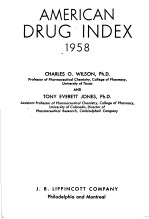 AMERICAN DRUG INDEX 1958