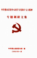 中共璧山县委中心组学习党的十七大精神  专题调研文集