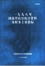 河南省农垦统计资料及财务主要指标  1998年