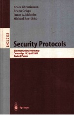 Lecture Notes in Computer Science 2133 Security Protocols 8th International Workshop