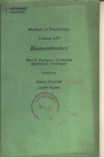 METHODS IN ENZYMOLOGY VOLUME LIV BIOMEMBRANES PART E:BIOLOGICAL OXIDATIONS SPECIALIZED TECHNIQES