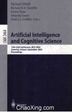 Lecture Notes in Artificial Intelligence 2464 Artificial Intelligence and Cognitive Science 13th Iri