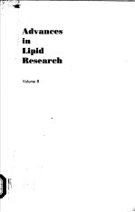 ADVANCES IN LIPID RESEARCH  VOLUM 8