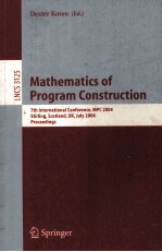 Lecture Notes in Computer Science 3125 Mathemati of Program Construction 7th International Conferenc