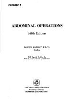 ABDOMINAL OPERATIONS  VOLUME 1  FIFTH EDITION