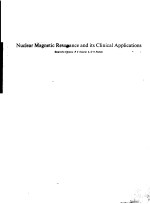 NUCLEAR MAGNETIC RESONANCE AND ITS CLINICAL APPLICATIONS