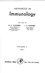 ADVANCES IN IMMUNLOLGY VOLUME 1