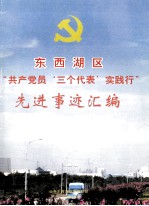 东西湖区“共产党员‘三个代表’实践行”先进事迹汇编