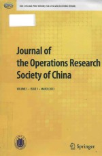 Journal of the Operations Research Society of China Volume 1