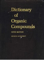 DICTIONARY OF ORGANIC COMPOUNDS FIFTH EDITION SEVENTH SUPPLEMENT