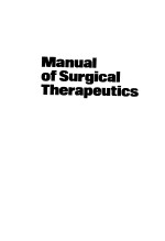 MANUAL OF SURGICAL THERAPEUTICS  SECOND EDITION