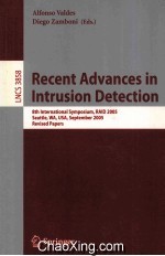 Lecture Notes in Computer Science 3858 Recent Advances in Intrusion Detection 8th International Symp