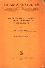 HISTOGENETISCHE STUDIEN AN DEN BLUTEN EINIGER PHANEROGAMEN