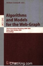 Lecture Notes in Computer Science 3243 Algorithms and Models for the Web-Graph Third International W