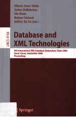 Lecture Notes in Computer Science 4156 Database and XML Technologies 4th International XML Database 