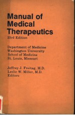 MANUAL OF MEDICAL THERAPEUTICS  23RD EDITION