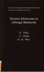 RECENT ADVANCES IN ALLERGY RESEARCH