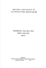 RECENT ADVANCES IN ACUPUNCTURE RESEARCH