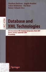 Lecture Notes in Computer Science 4704 Database and XML Technologies 5th International XML Database 