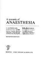 A SYNOPSIS OF ANAESTHESIA  SEVENTH EDITION