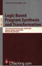 Lecture Notes in Computer Science 3018 Logic Based Program Synthesis and Transformation 13th Interna