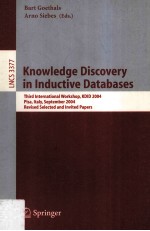 Lecture Notes in Computer Science 3377 Knowledge Discovery in Inductive Databases Third Internationa