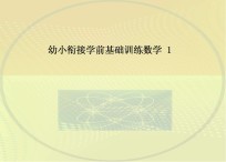 幼小衔接学前基础训练数学  1