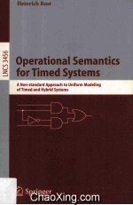 Lecture Notes in Computer Science 3456 Operational Semantics for Timed Systems A Non-standard Approa