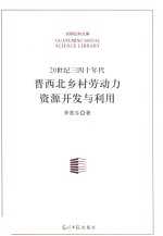 光明社科文库  20世纪三四十年代晋西北乡村劳动力资源开发与利用